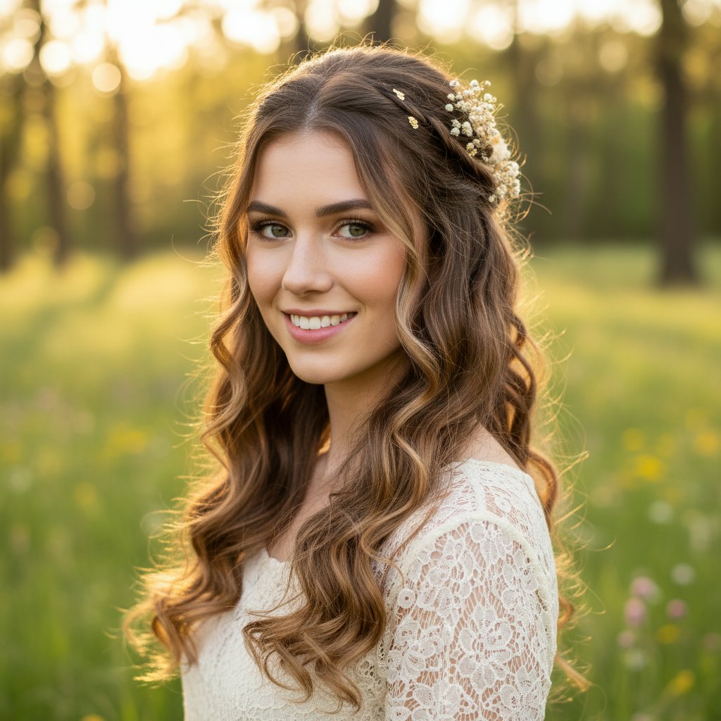 Flowing Half-Up, Half-Down