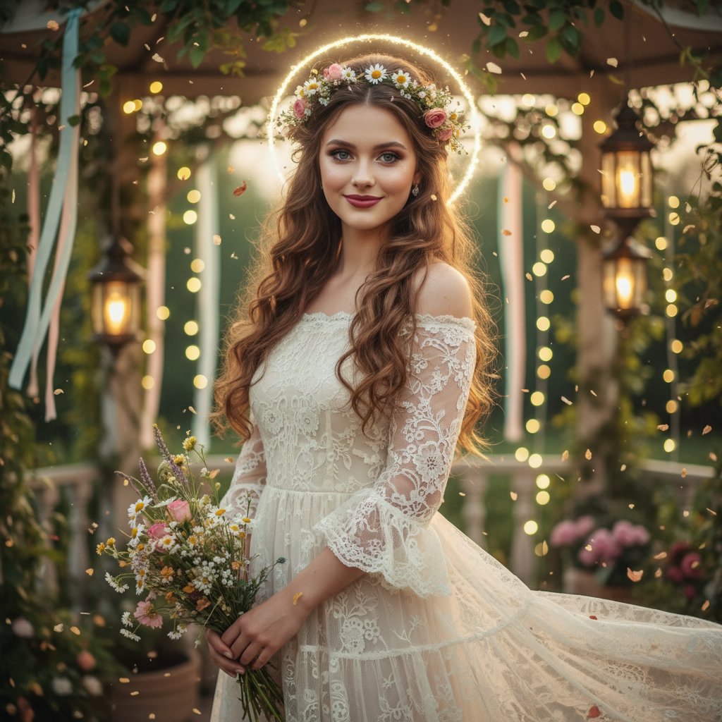 Boho Waves with Floral Accents