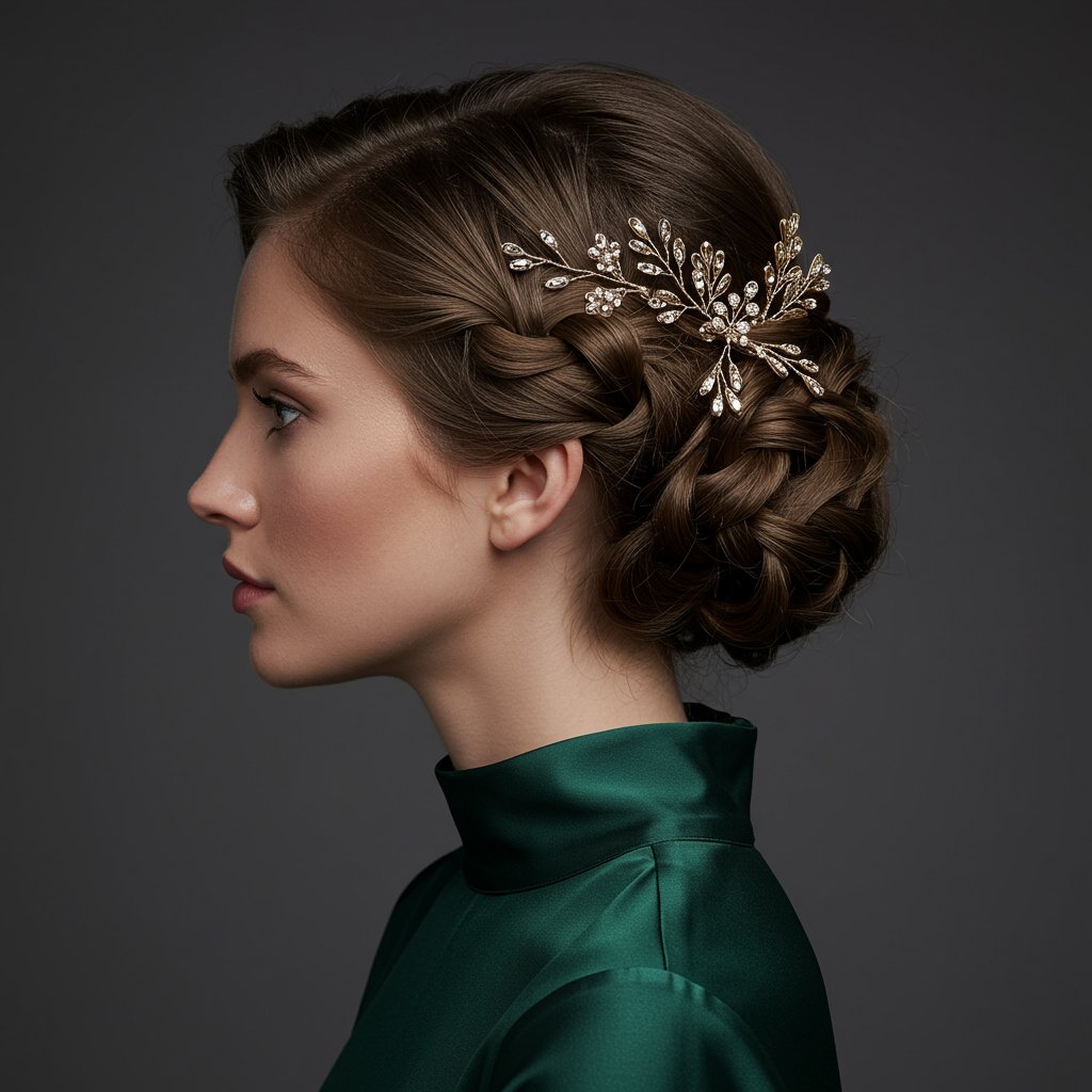 Elegant Prom Updo Braided Chignon