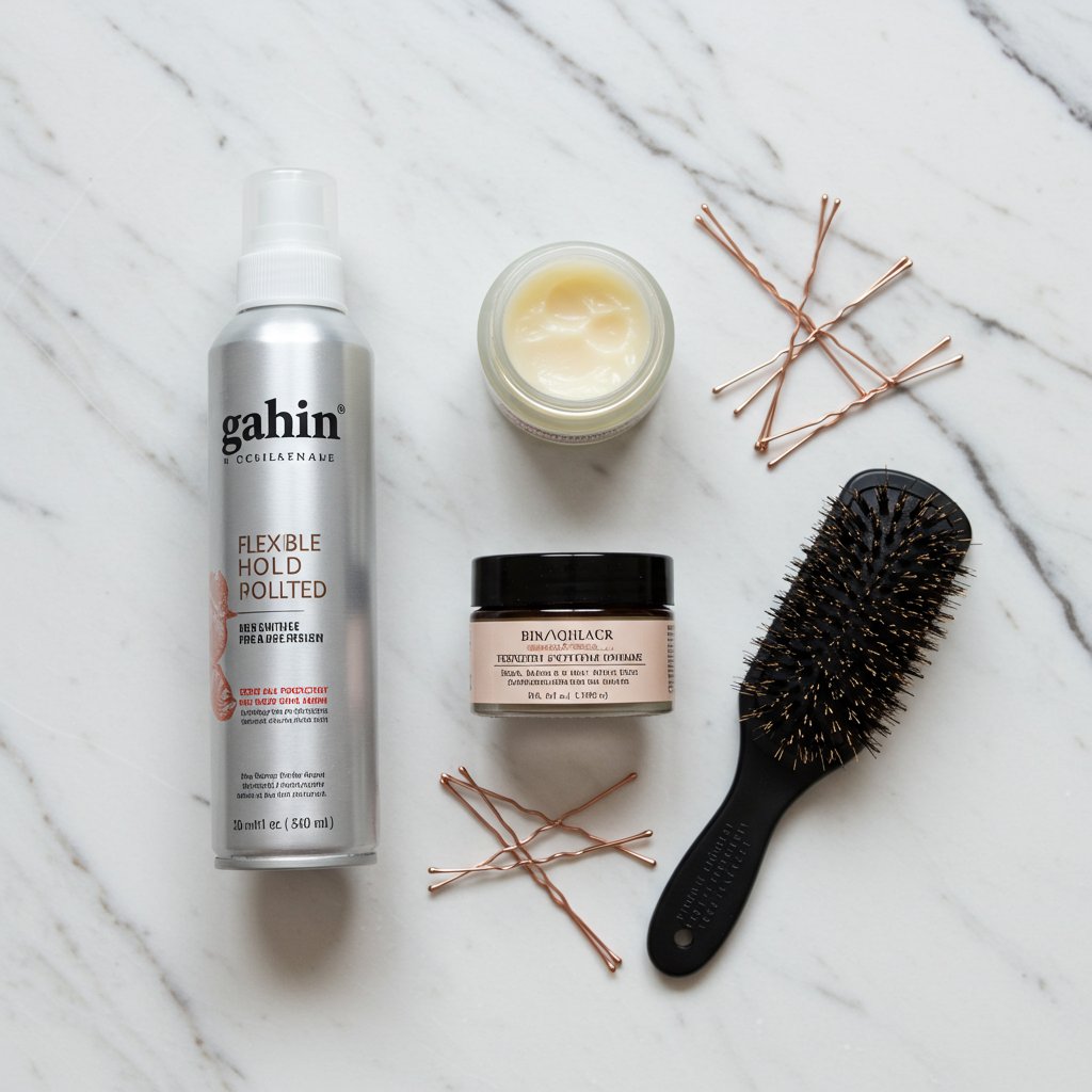Prom Hair Prep Products Flatlay