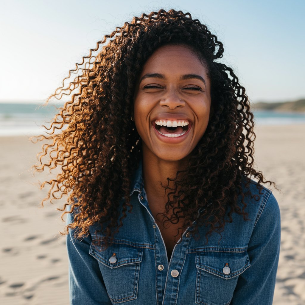 Joyful Woman With Passion Twists