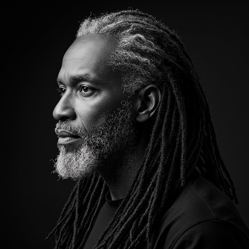 Regal Man With Mature Locs