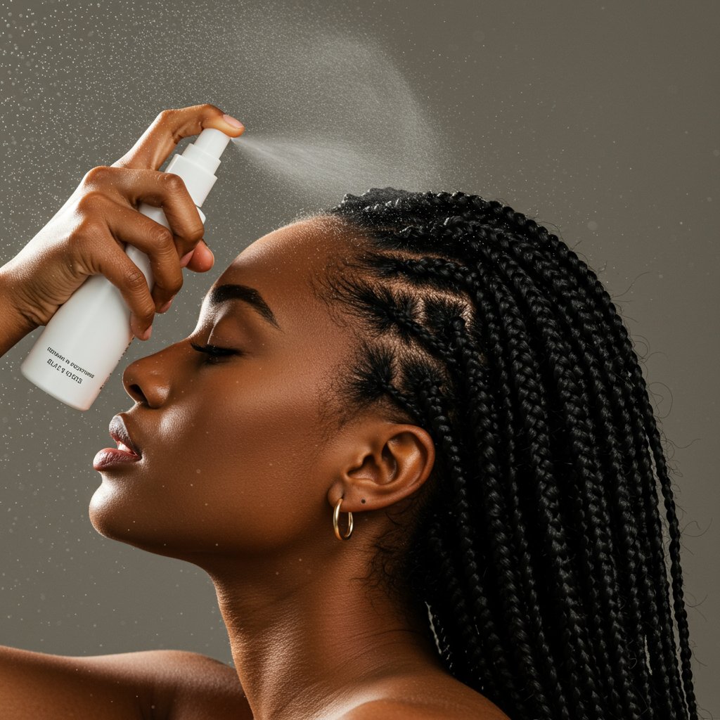 Woman Moisturizing Braids Scalp