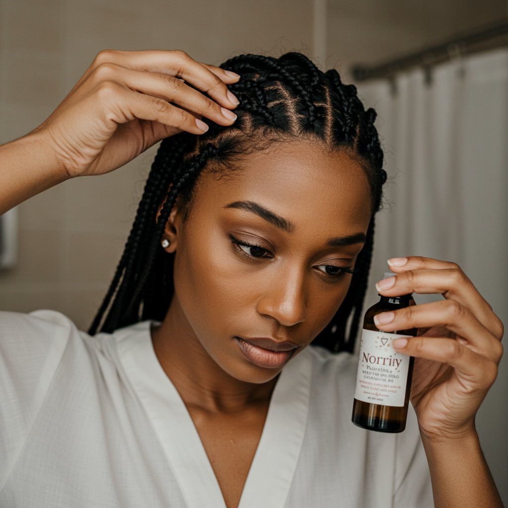 Woman-Oiling-Scalp-With-Applicator-Bottle