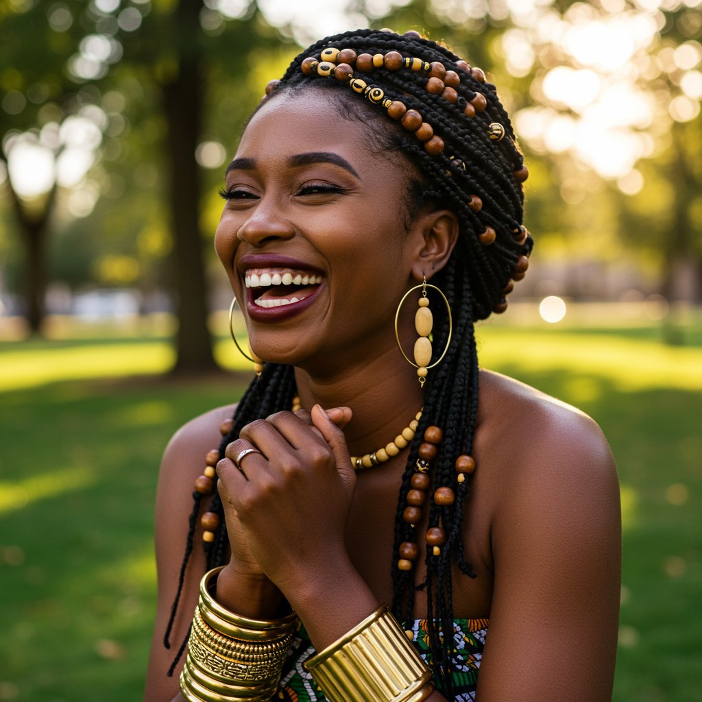 Woman-With-Fulani-Braids-Outdoors