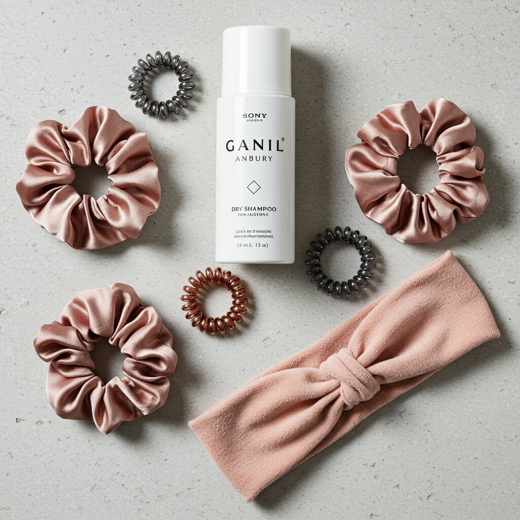 Flat-Lay-Of-Gym-Hair-Essentials
