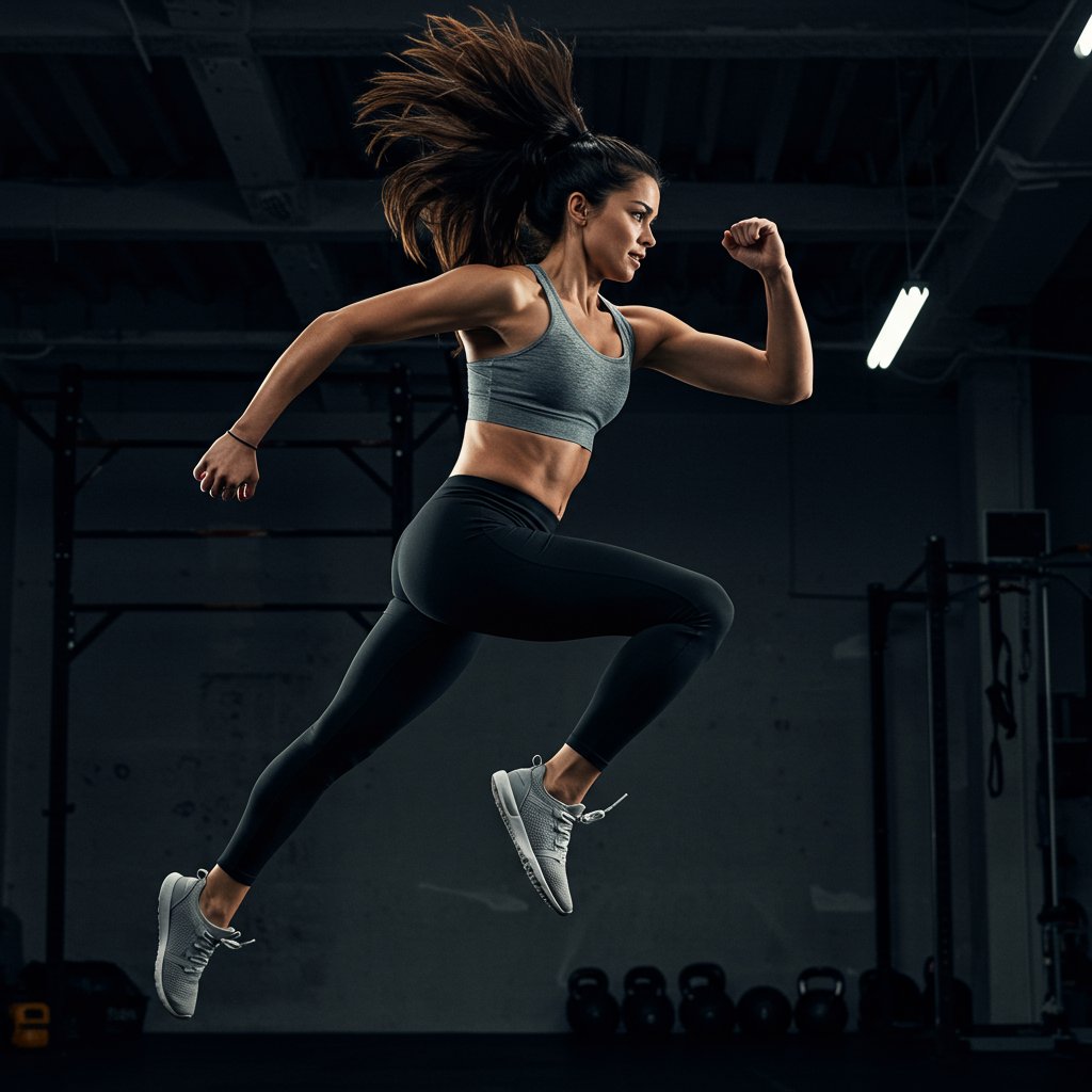 Woman-With-Secure-Bubble-Ponytail-During-Hiit