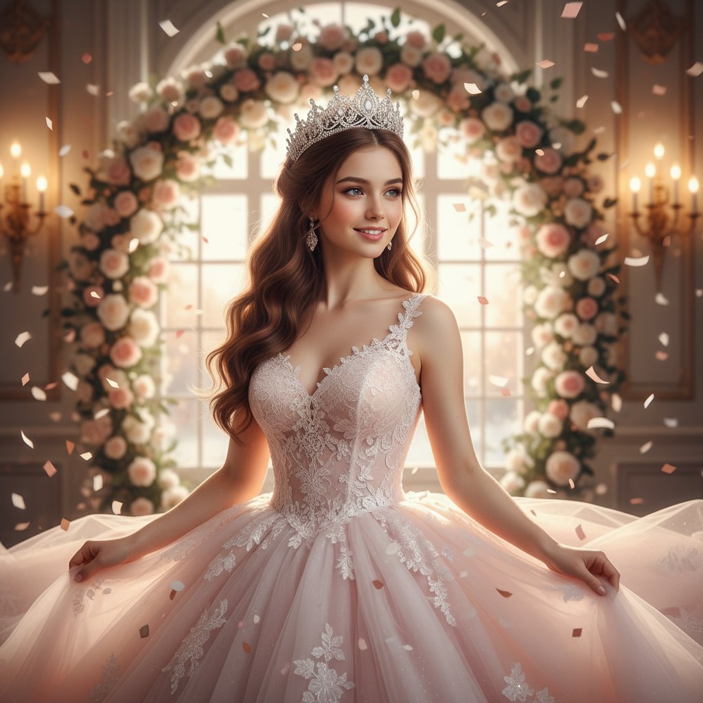 Long Loose Waves with a Tiara