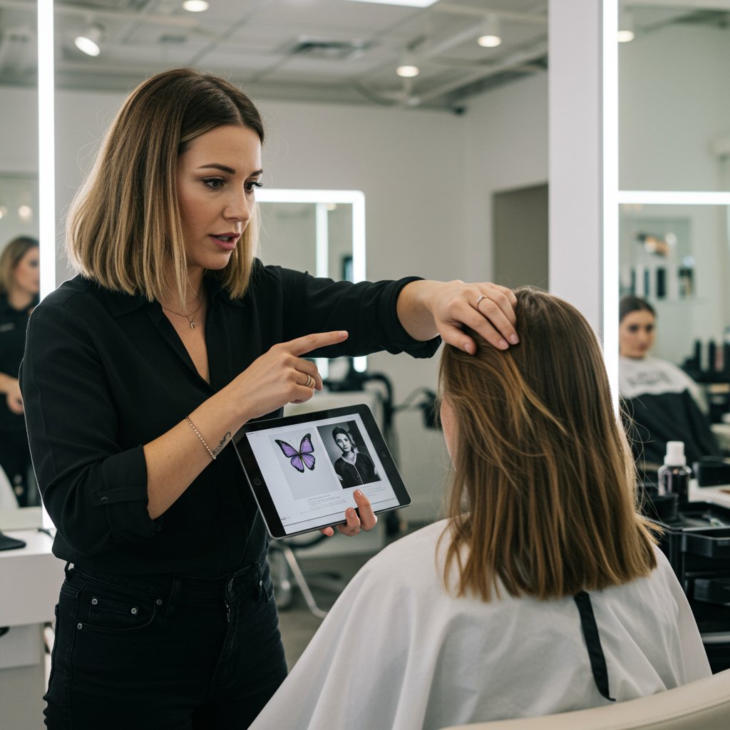 Salon Consultation For Butterfly Cut