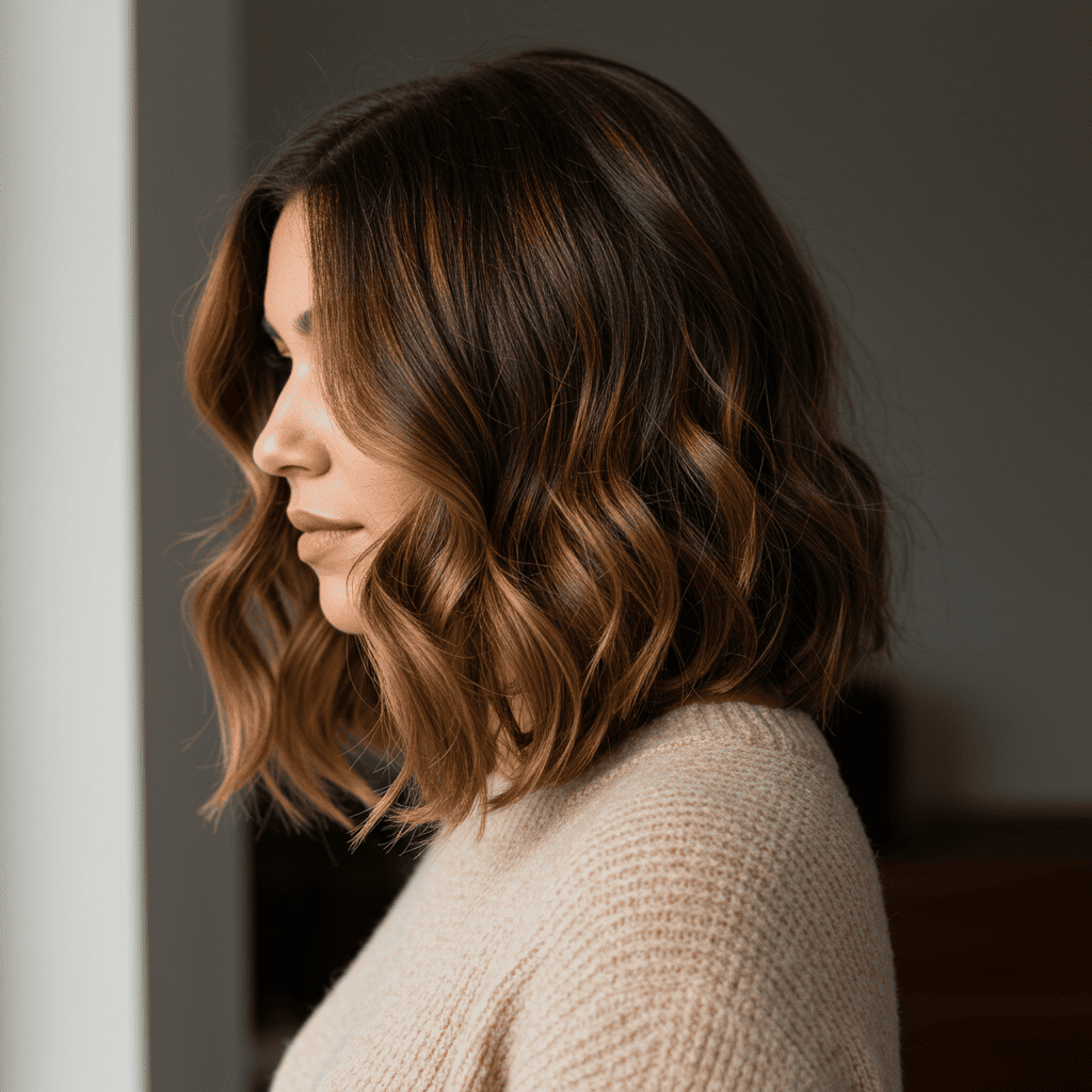 Caramel Waves Reverse Balayage