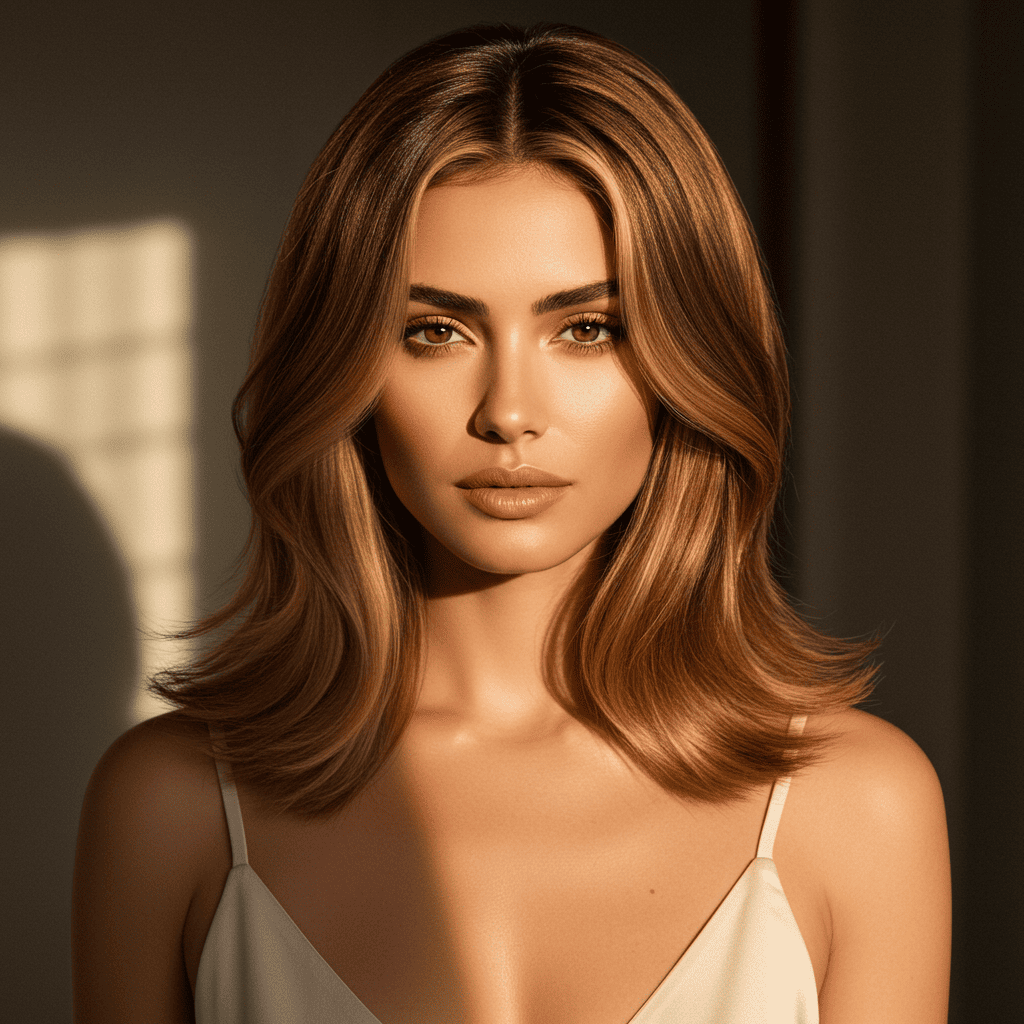 Golden Brown Reverse Balayage