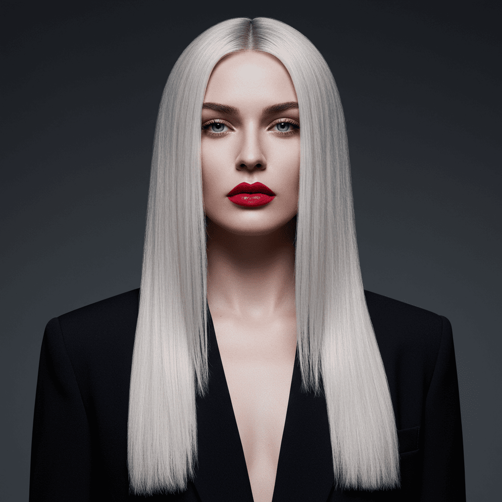 Platinum Contrast Reverse Balayage