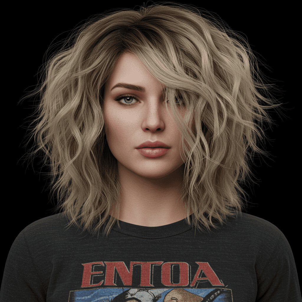 Shag Cut Reverse Balayage