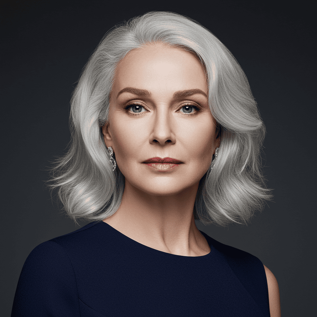 Silver Mature Reverse Balayage