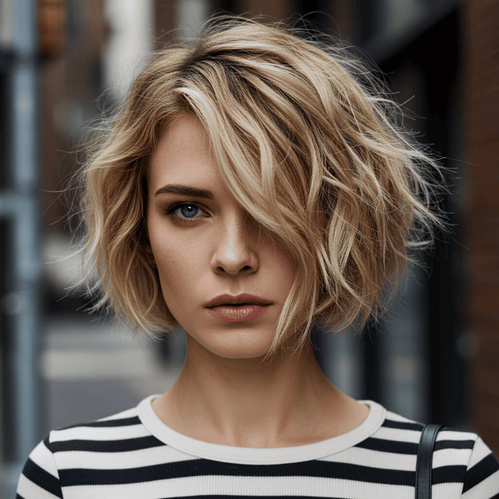 Textured Bob Reverse Balayage