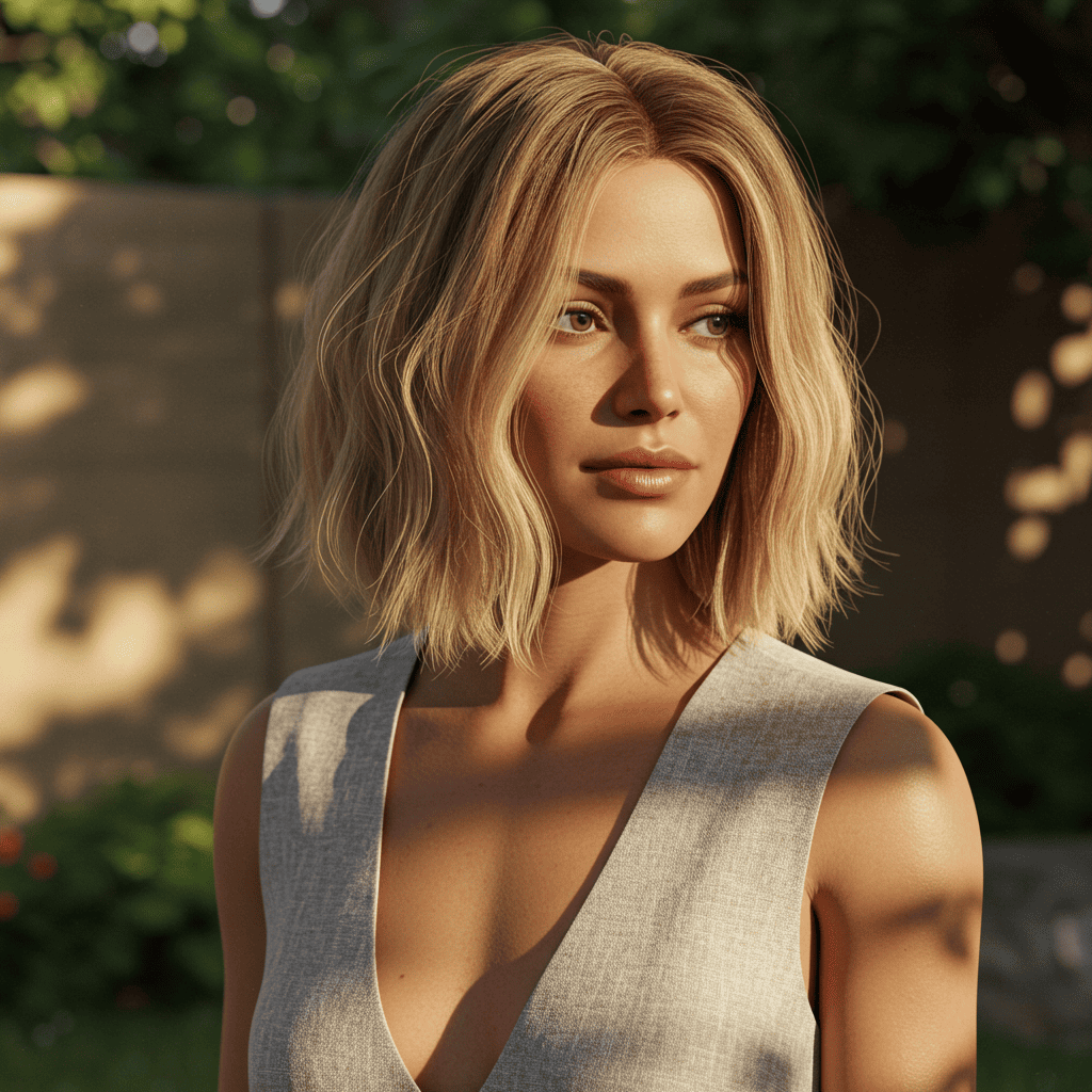 Wheat Blonde Reverse Balayage