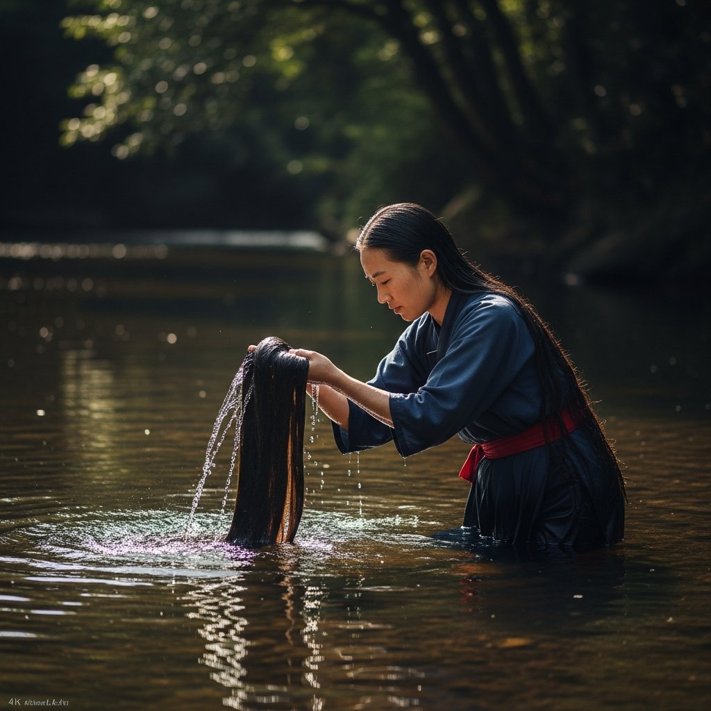 Yao-Women-Traditional-Hair-Washing