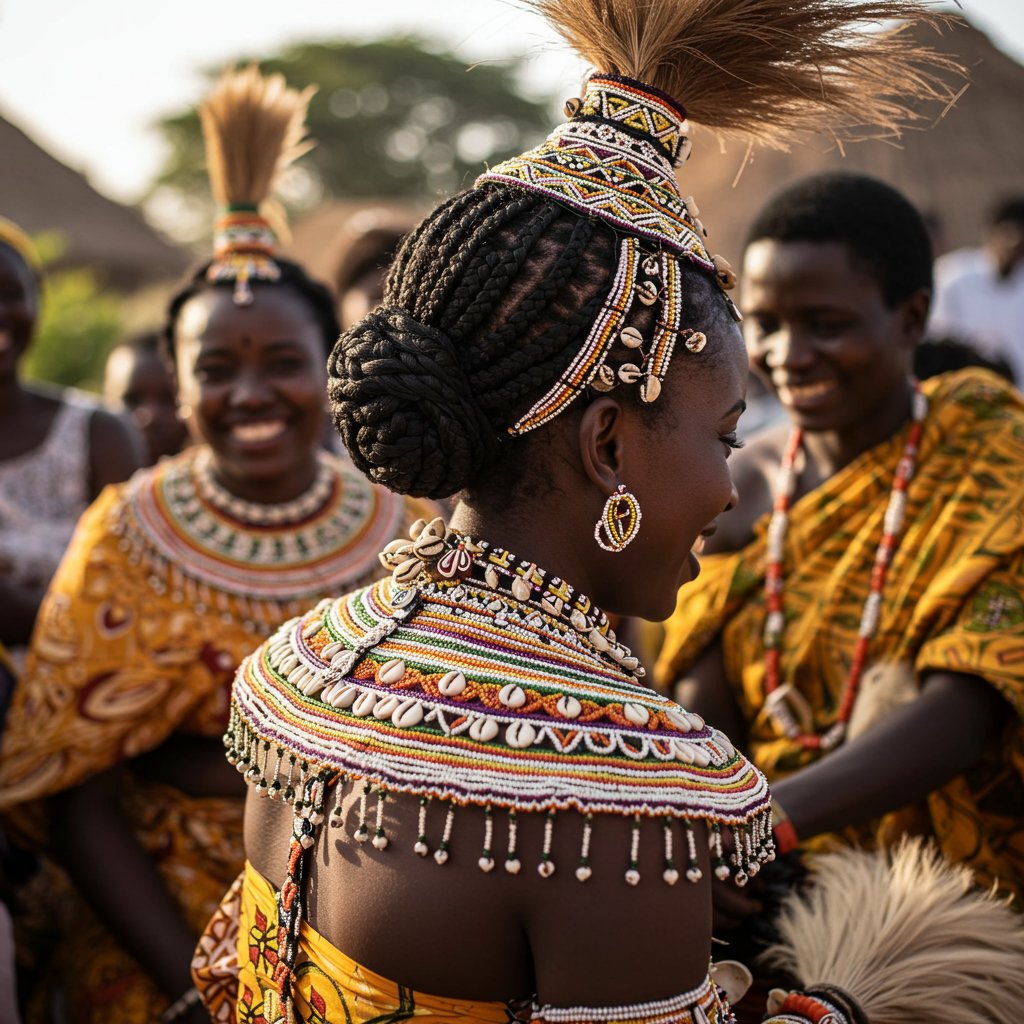 Ceremonial African Wedding Braids