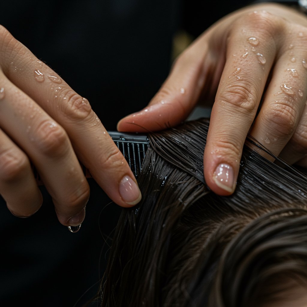 Stylist Creating Finger Waves
