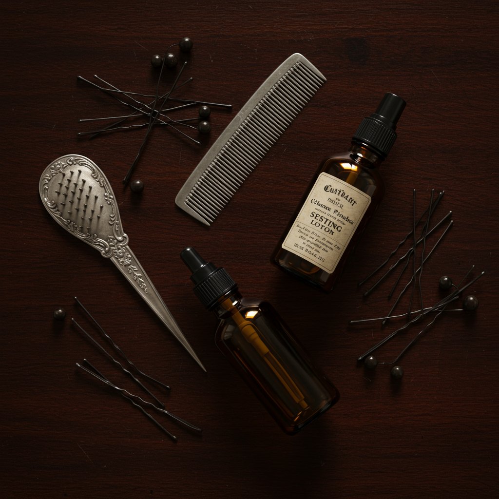 Vintage 1920S Hair Tools Flatlay