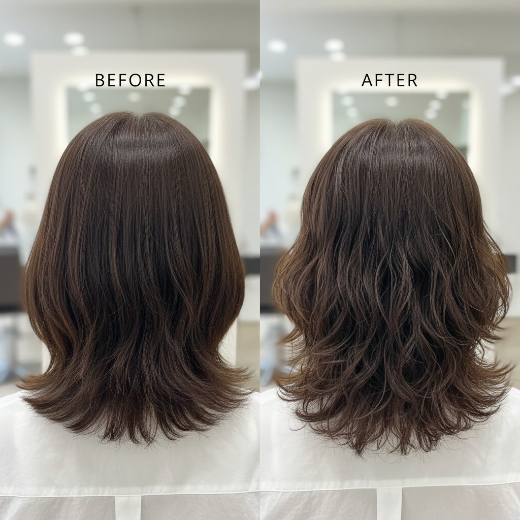 Before and After Root Perm