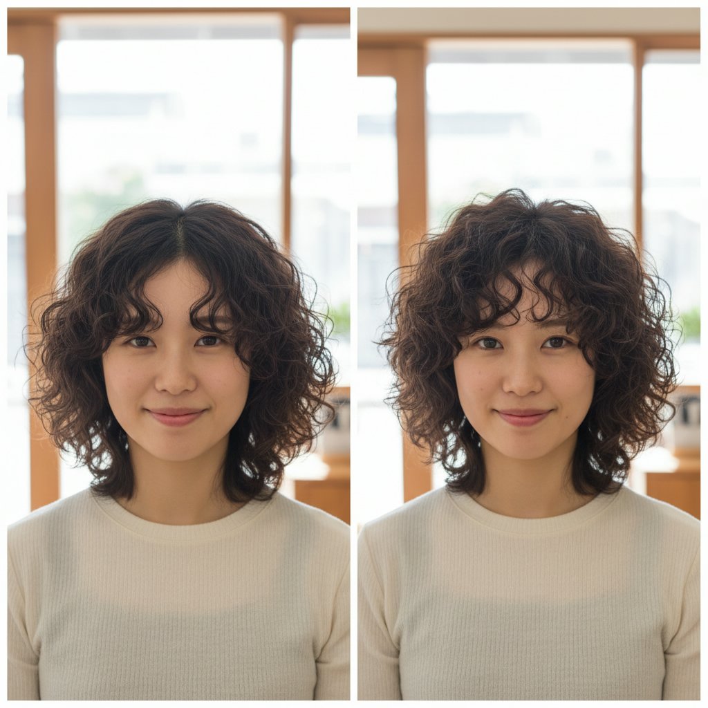 Root Perm on Curly Hair