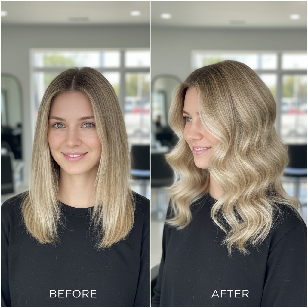 Layered Look with Root Perm