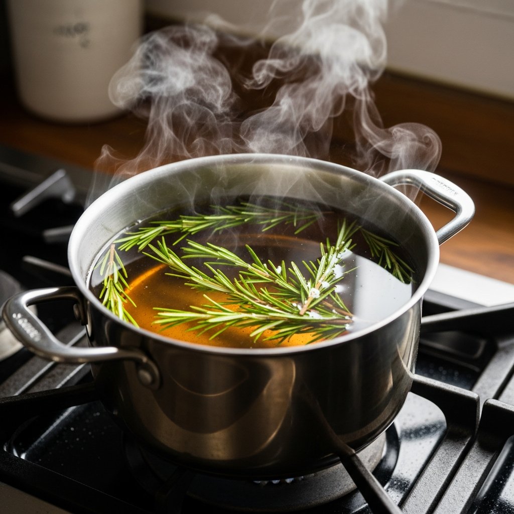 Boiling Rosemary Water