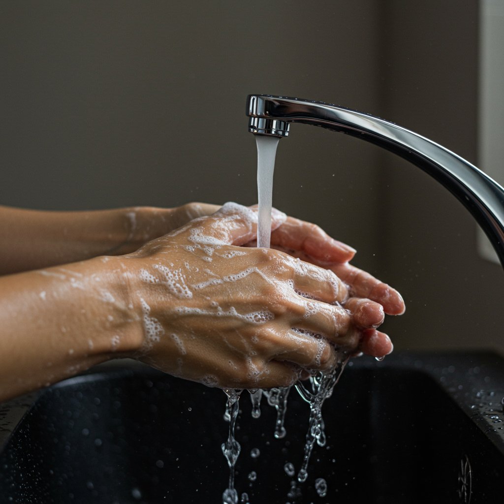 Closeup-Stylist-Washing-Hands-Thoroughly