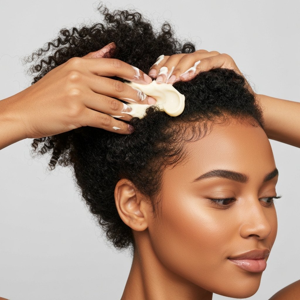 Applying Rich Hair Mask