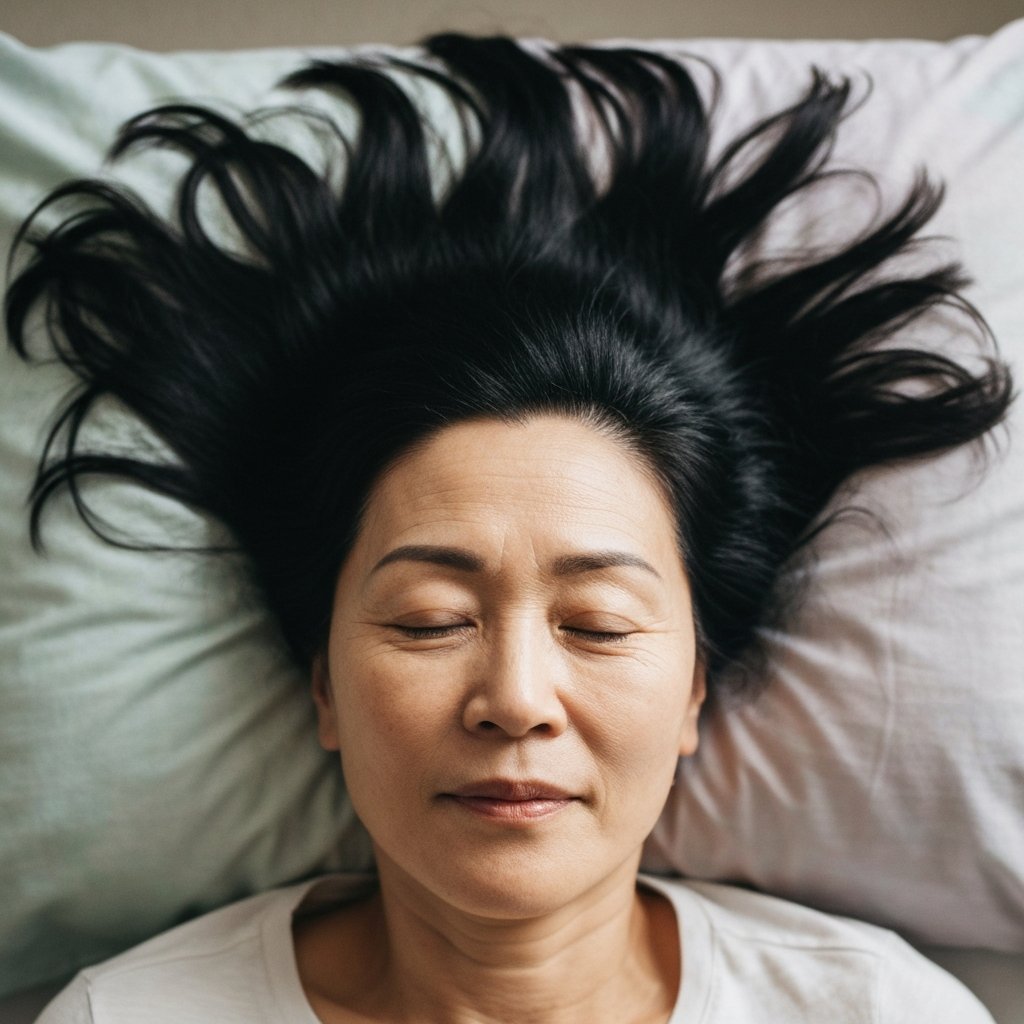 Woman-Resting-Hair-Concept