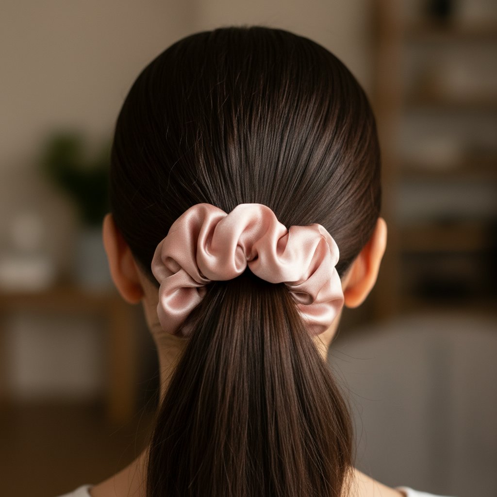 Elegant Ponytail with Satin Scrunchie