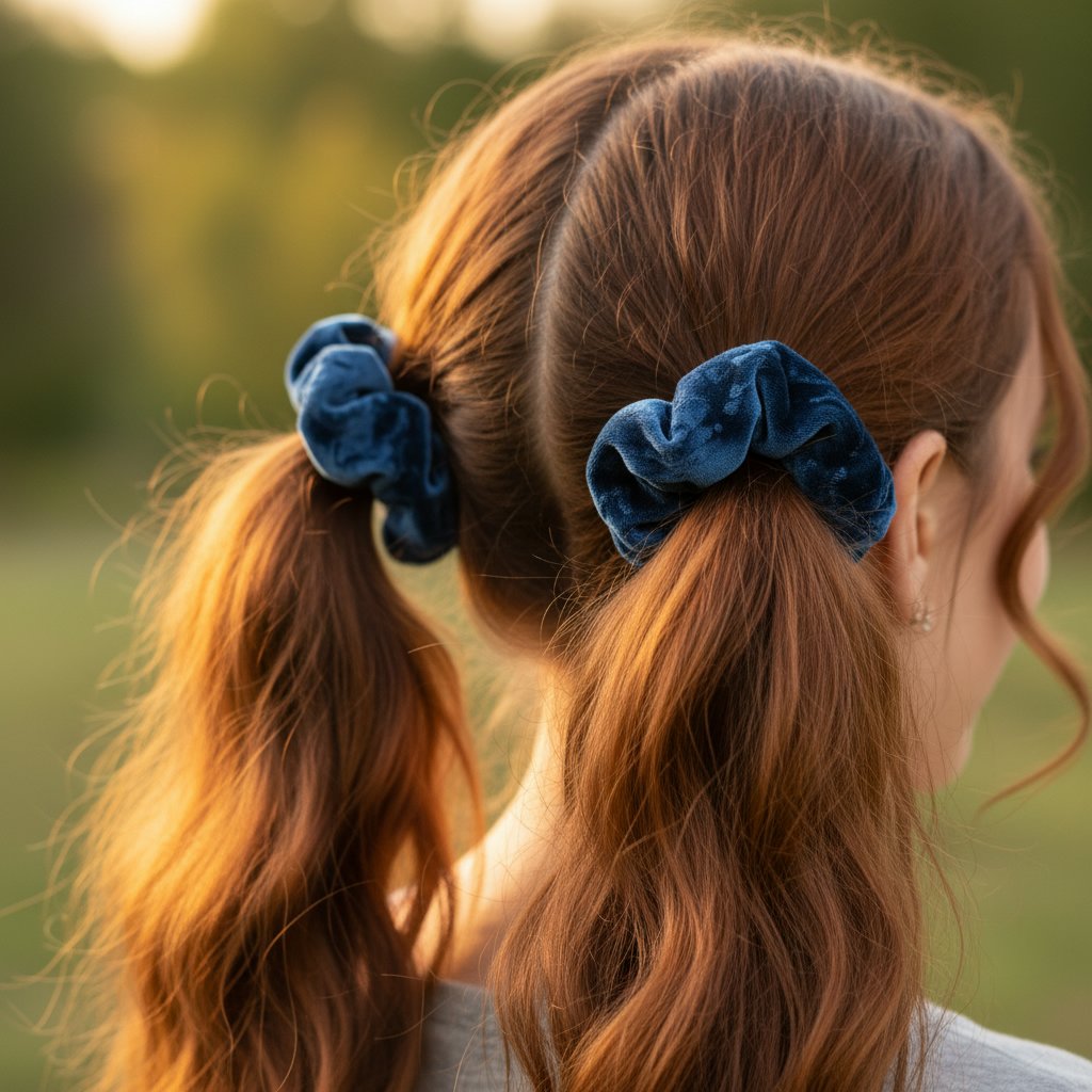 Pigtails with Scrunchie Charm