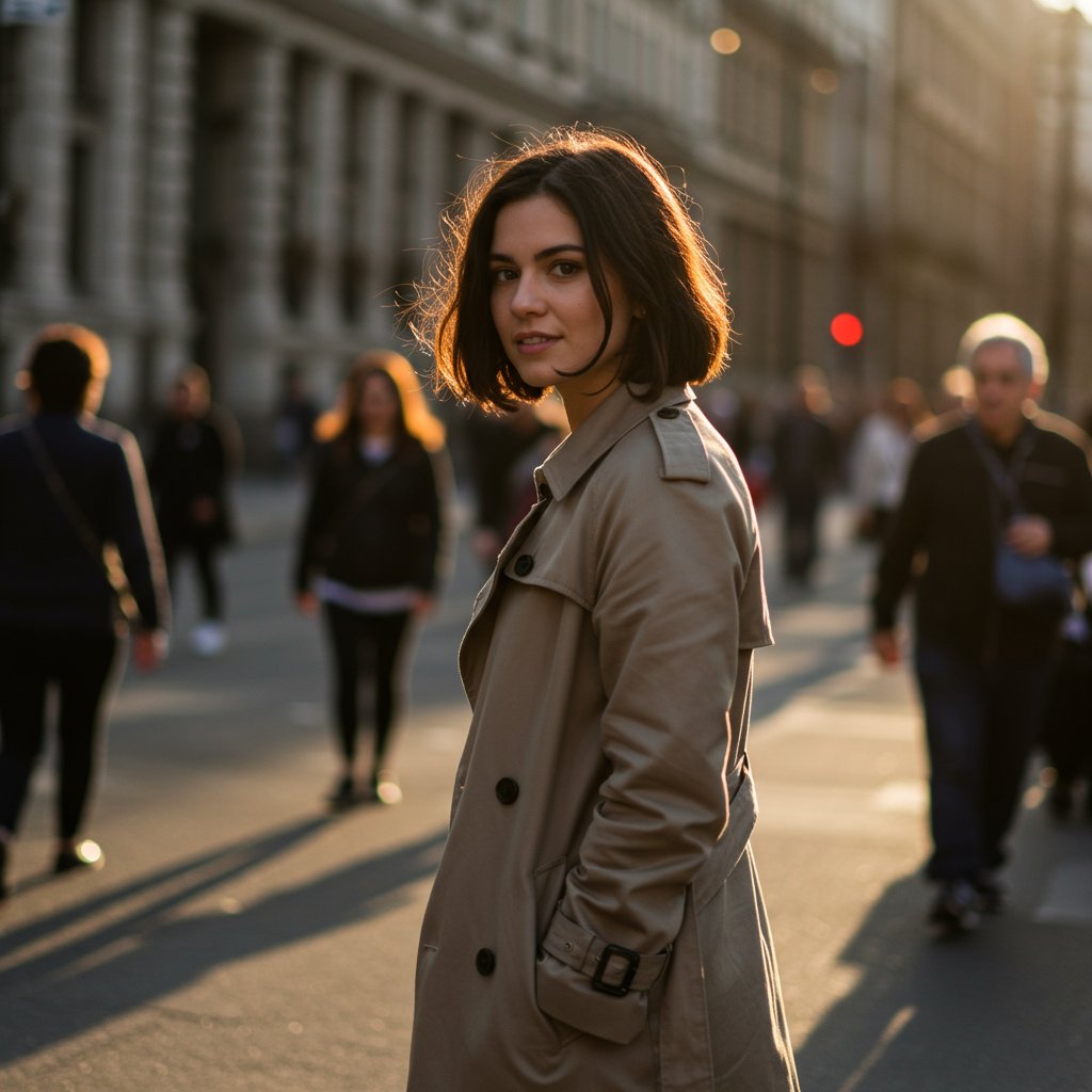Confident-Woman-With-Bob-Walking-In-City