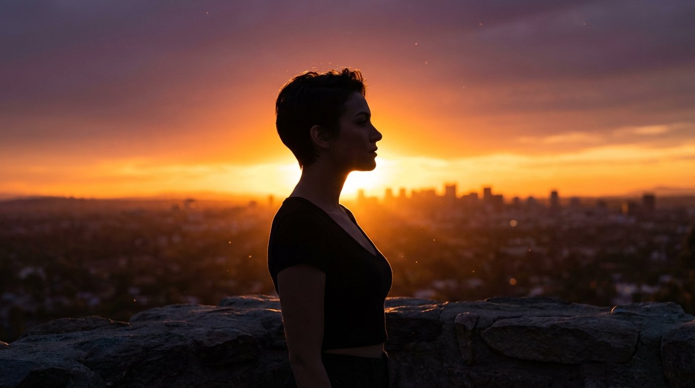 Confident Silhouette Short Hair