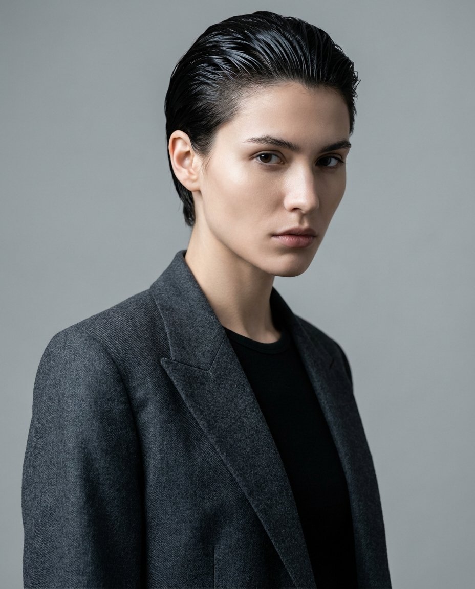 Wet Look Androgynous Style