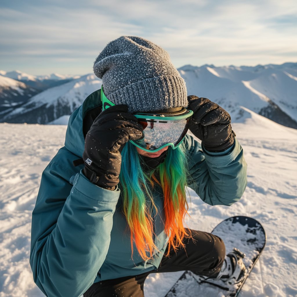 Color Pop Beanie Look