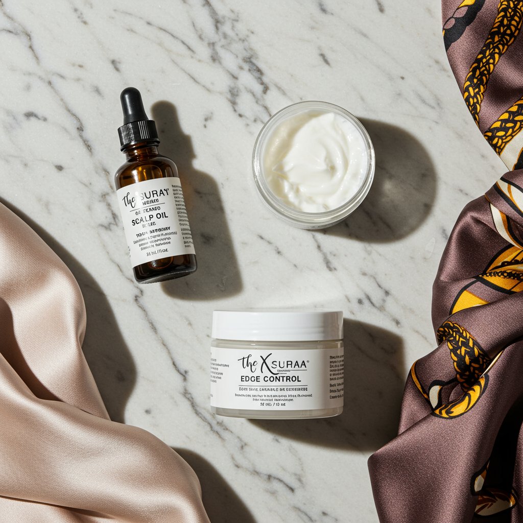 Flat Lay Of Braid Care Products