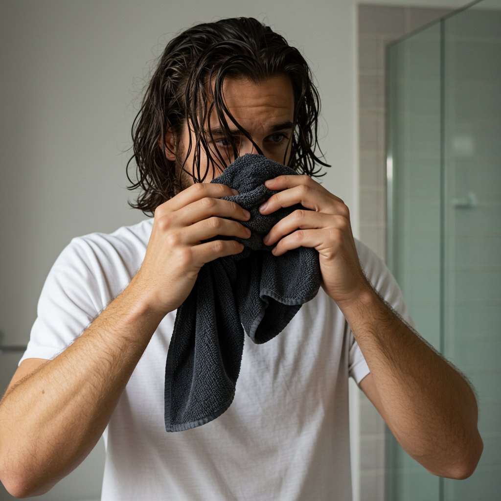 Man-Gently-Towel-Drying-Long-Hair-With-Microfiber