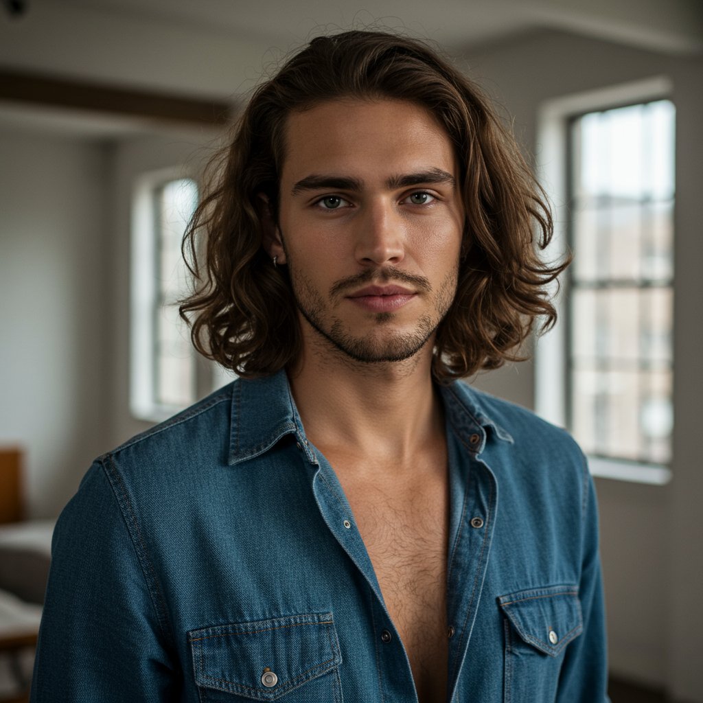 Man-With-Long-Healthy-Hair-Looking-Confident