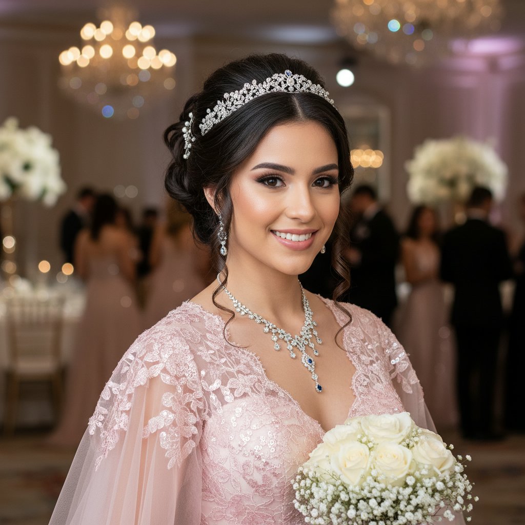 Elegant Updo with Jewels