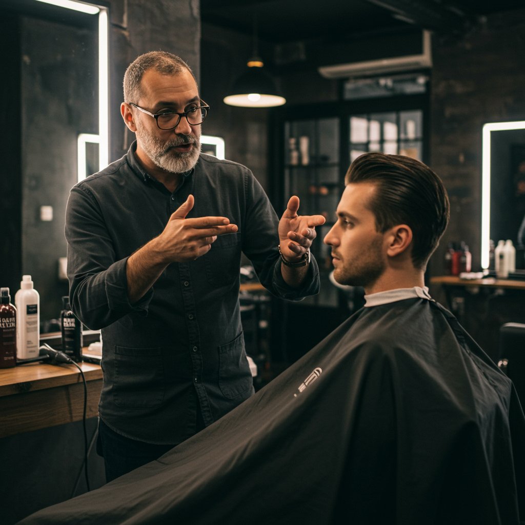 Stylist-Consulting-With-Male-Client