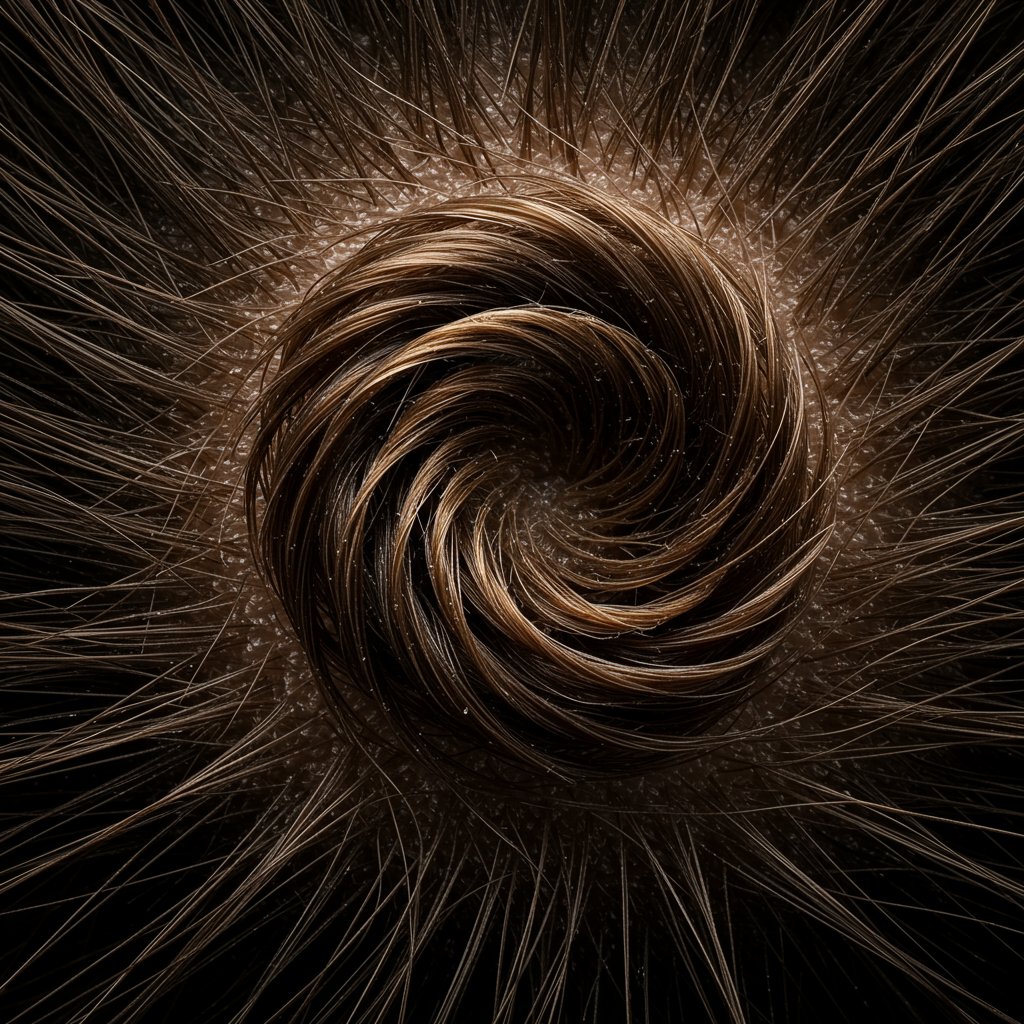 Macro-Shot-Of-Hair-Whorl-On-Crown