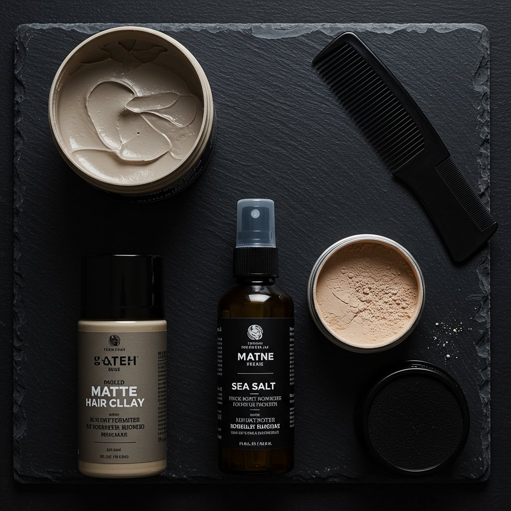 Flat-Lay-Of-Mens-Hair-Styling-Products