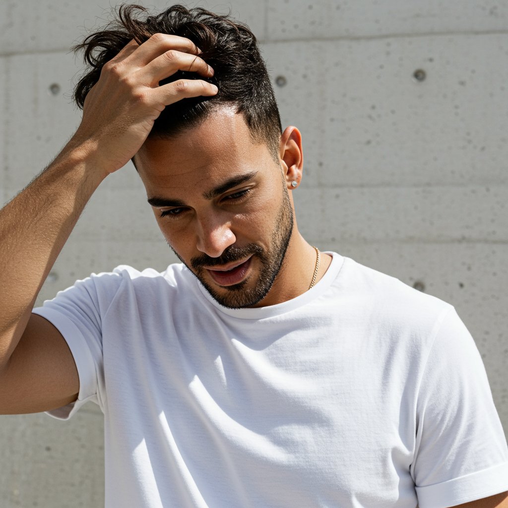 Man-Running-Hands-Through-Styled-Hair