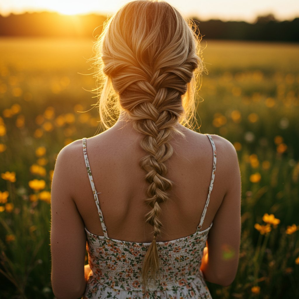 Romantic-Fishtail-Braid-Golden-Hour