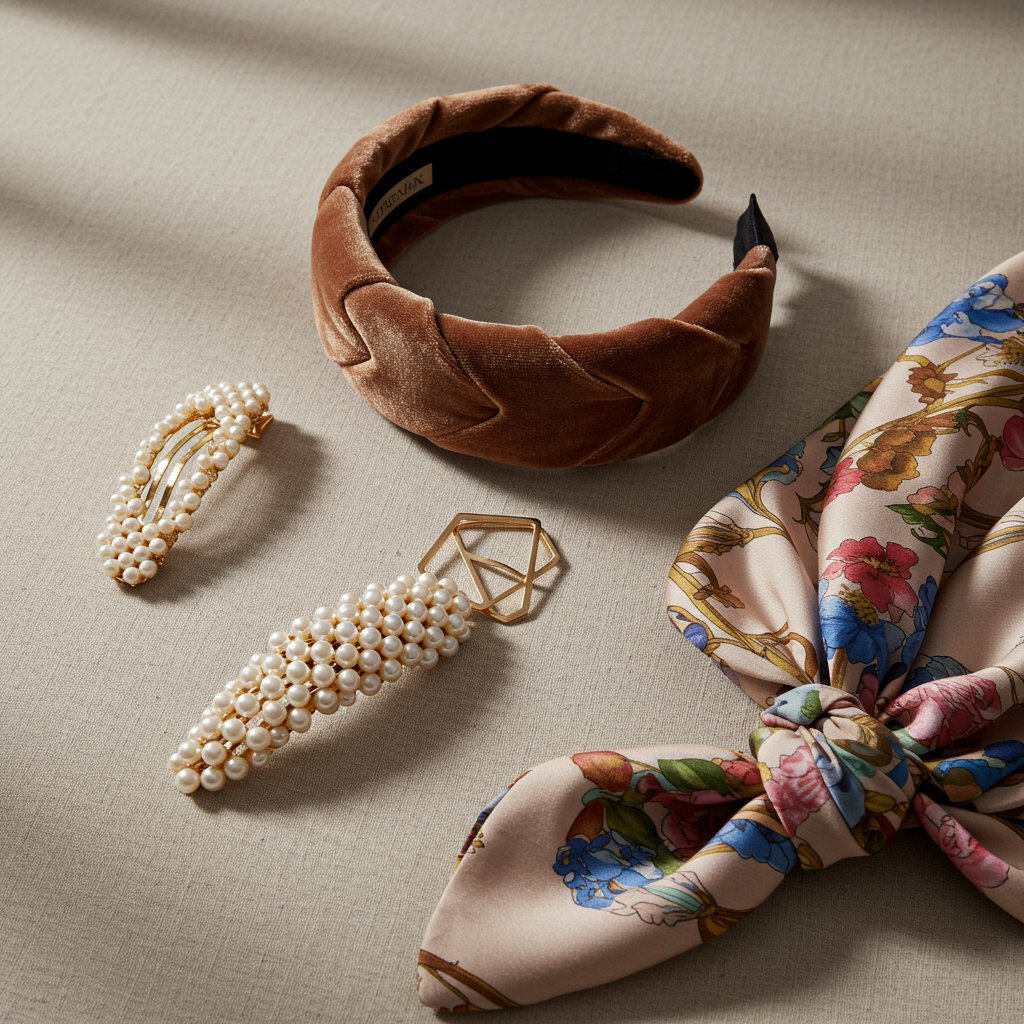 Flat-Lay-Of-Elegant-Hair-Accessories