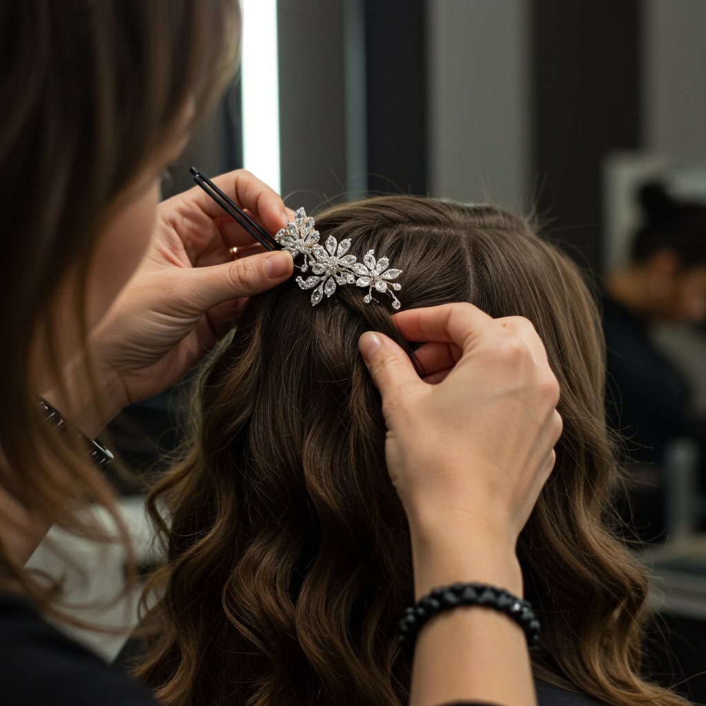 Stylist-Placing-Clip-In-Textured-Hair