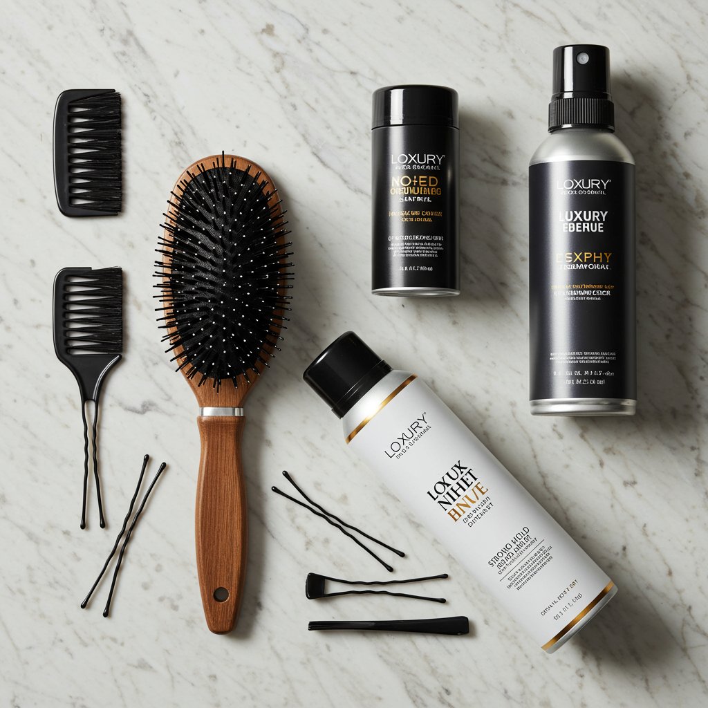 Beehive Hairstyling Tools Flatlay