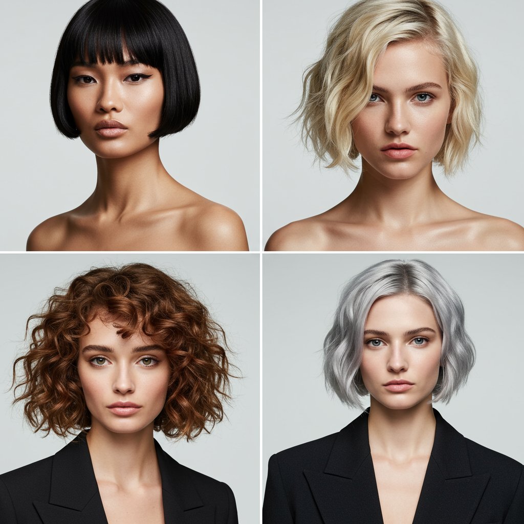Collage Of Iconic Bob Hairstyles
